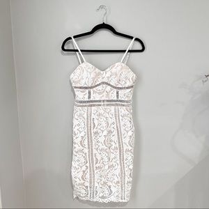 Fashion Nova Lace Midi Wedding Dress